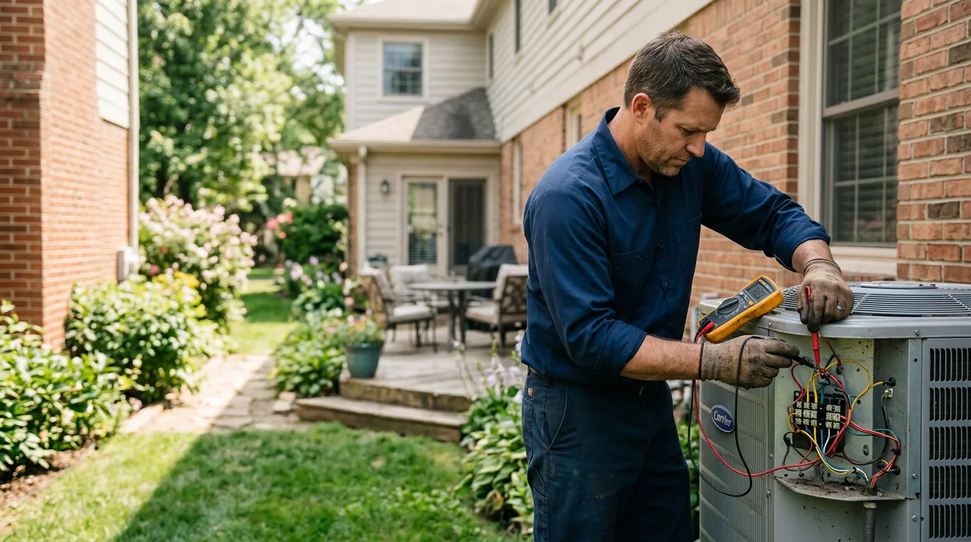 HVAC technician working near Utica, PA